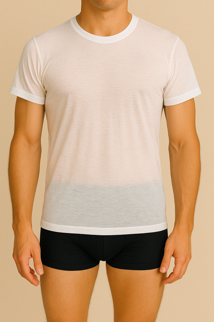 Premium Cotton Half-sleeve Undershirt - أندرشيرت قطن نصف كم ممتاز