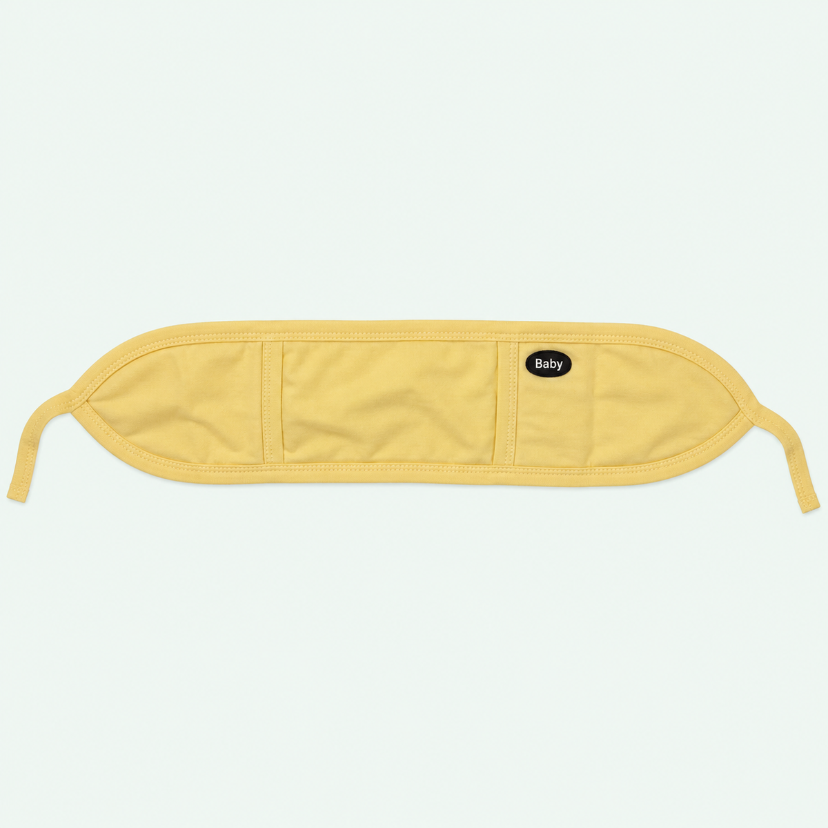 Baby 100% cotton belly band — warm yellow — one size up to 2 years