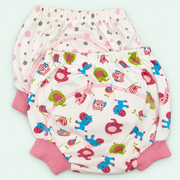 Baby 100% cotton diaper-cover pants — both patterns — one size up to 2 years