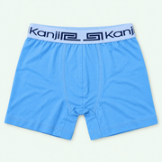 Light Blue Kanji kids boxer shorts