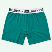 Teal Kanji kids boxer shorts