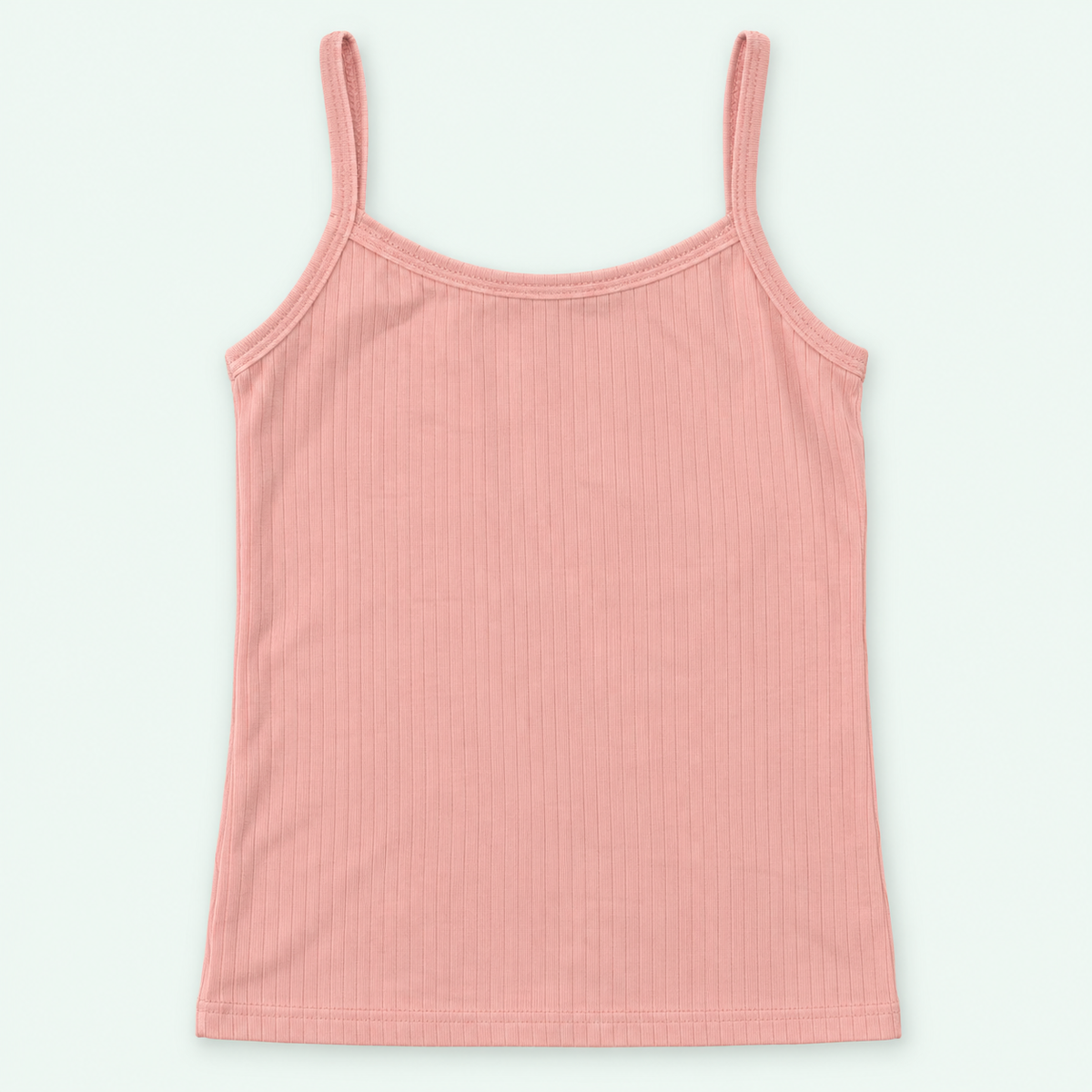 Pink Kids’ Ribbed 100% Cotton Camisole | أندرشيرت أطفال مضلع قطن 100%