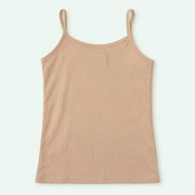 Beige Kids’ Ribbed 100% Cotton Camisole | أندرشيرت أطفال مضلع قطن 100%