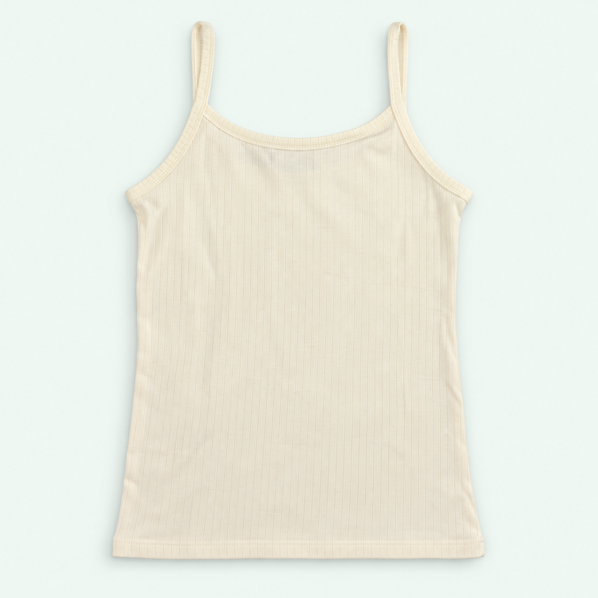 Ivory Kids’ Ribbed 100% Cotton Camisole | أندرشيرت أطفال مضلع قطن 100%