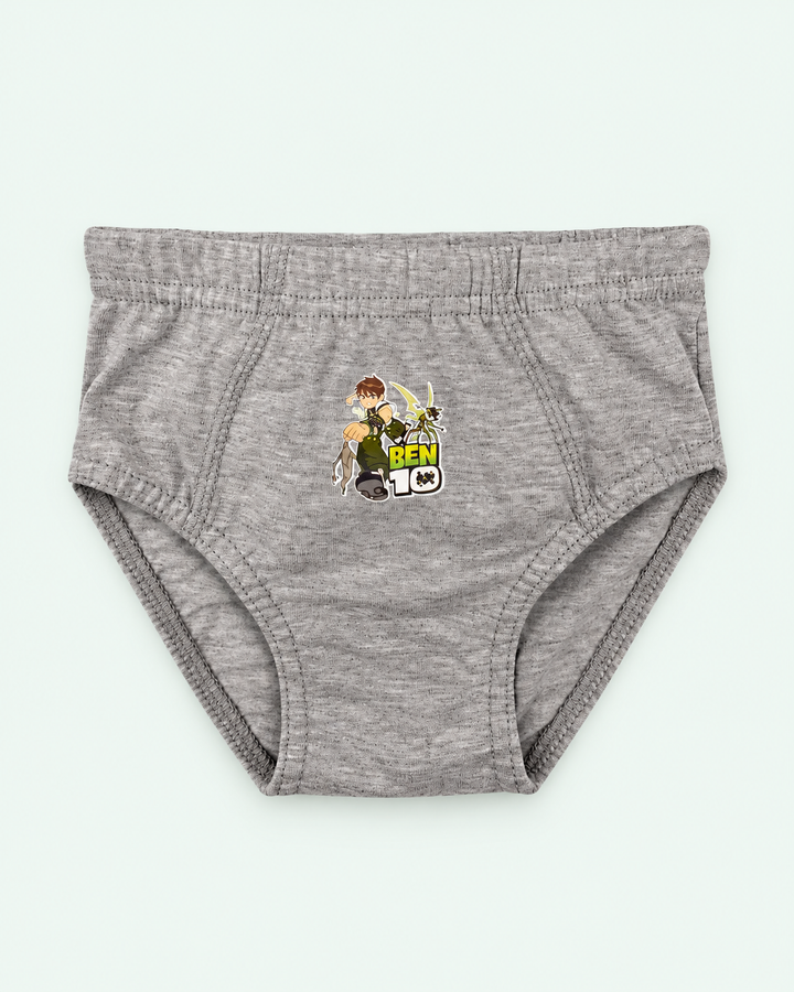 Boys BEN10 gray cotton briefs