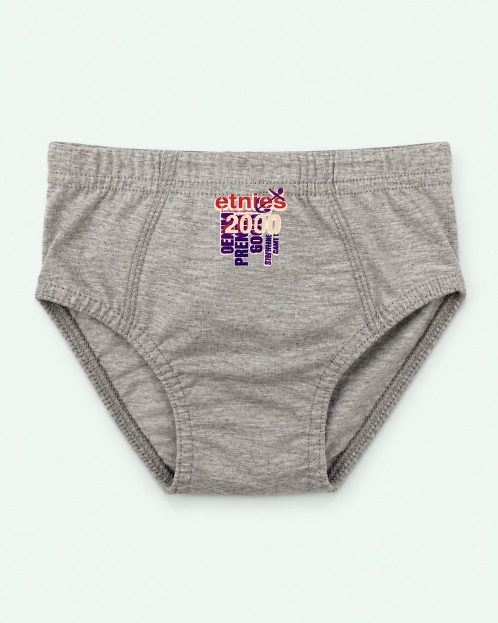 Boys Etnies 2000 gray cotton briefs