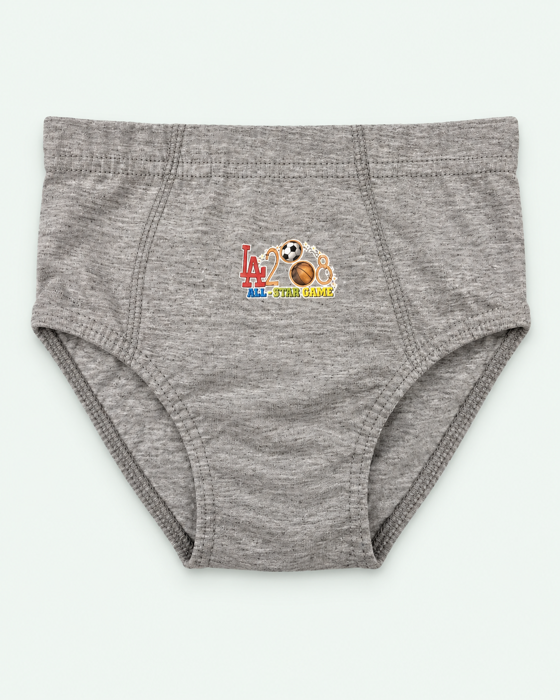 Boys LA All Star gray cotton briefs