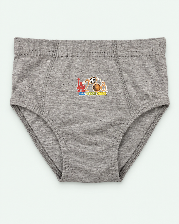 Boys LA All Star gray cotton briefs