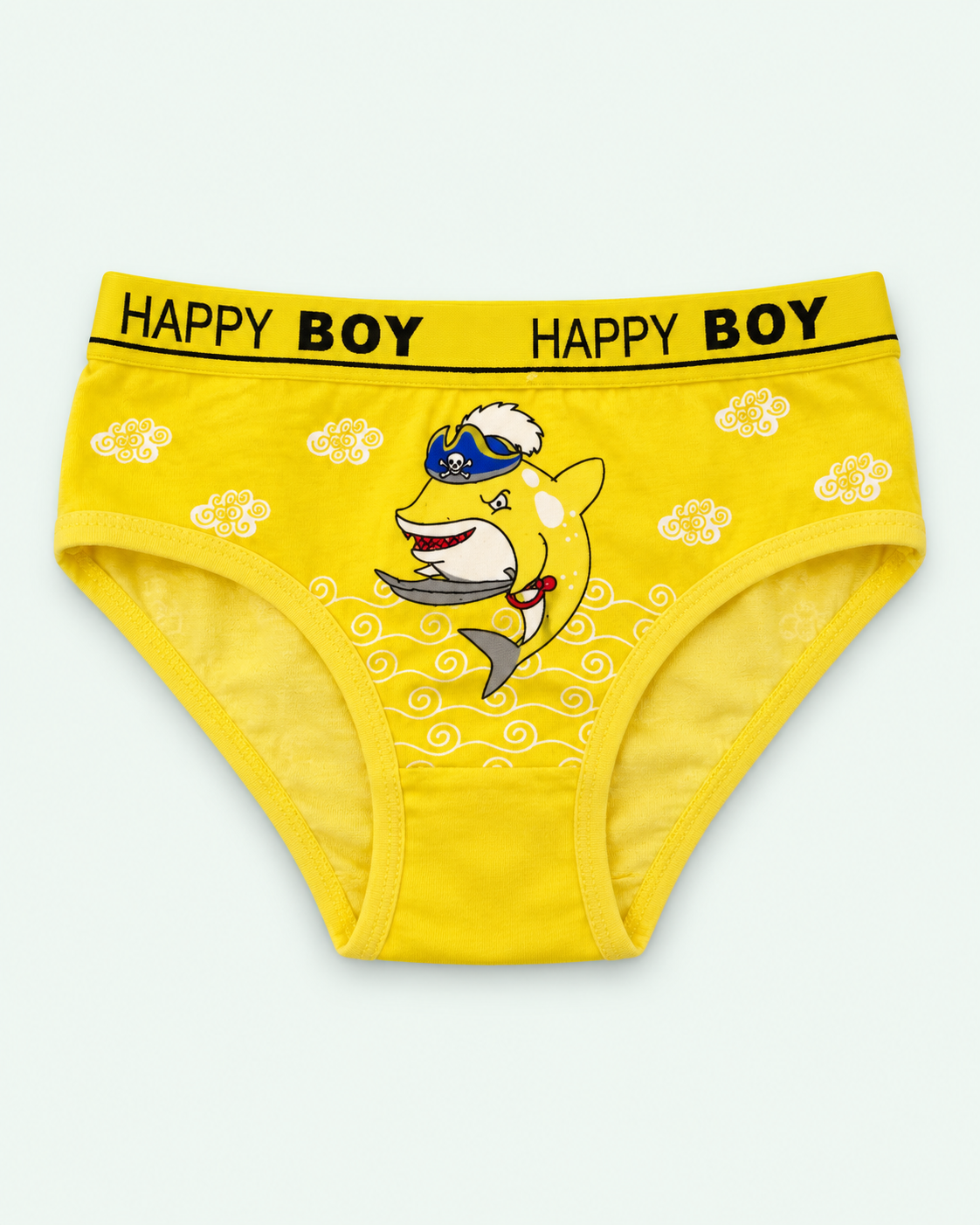 Boys Pirate Shark briefs - Yellow