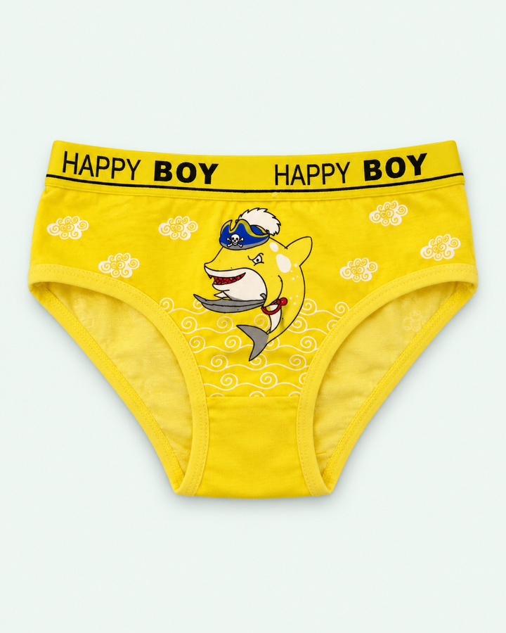 Boys Pirate Shark briefs - Yellow