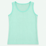 Mint – Kids' Plain Ribbed Tank – 100% Cotton | قميص داخلي مضلع سادة للأطفال – قطن 100%