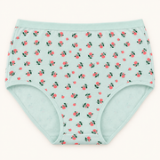Mint 100% cotton rose-print slips. One piece.