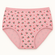 Pink 100% cotton rose-print slips. One piece.