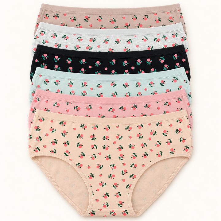 100% Cotton Rose-Print Slips, all color options. Sold individually.