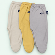 100% cotton baby footed pants - All colors with Baby label on pastel mint