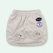 Baby Soft-Cuff Briefs, 100% Cotton, Light Gray, on pastel mint background