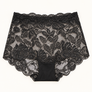 Black full floral lace slips. Fits L to XXL. One piece.