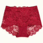 Burgundy full floral lace slips. Fits L to XXL. One piece.