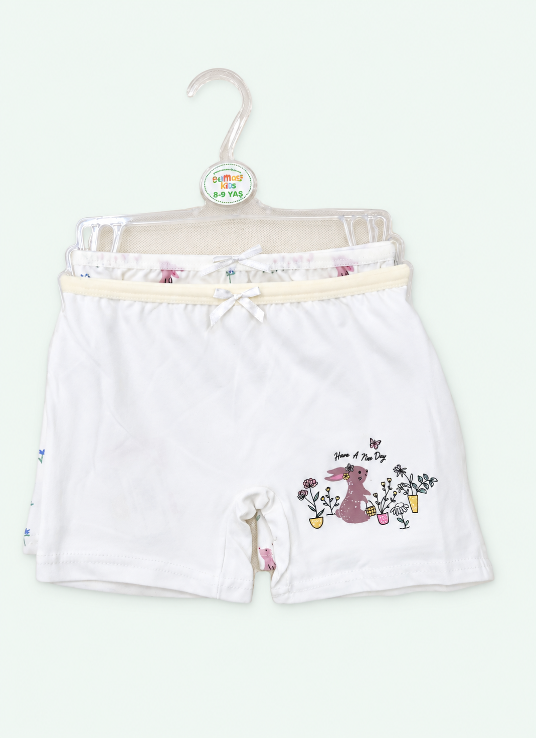 Girls’ Bunny-Print Boxer Briefs - 2 Pieces, view 1