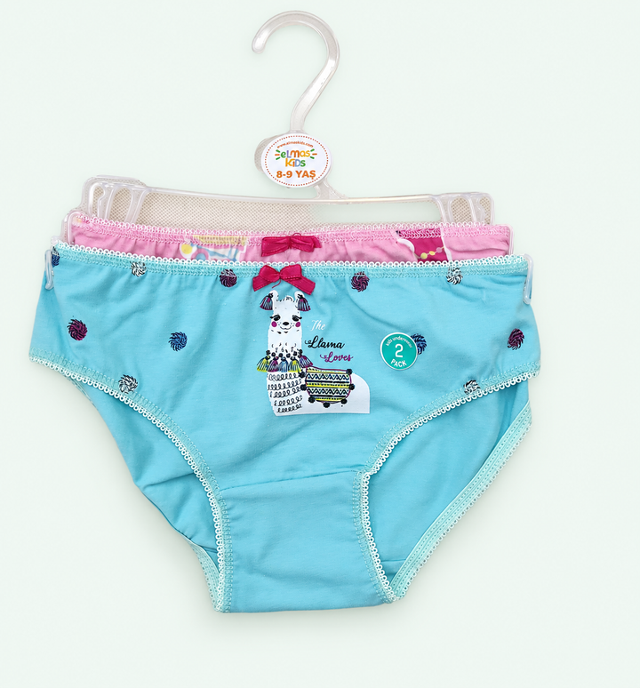 Girls’ Llama & Animal-Print Briefs - 2 Pieces, view 1