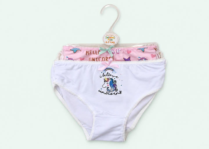 Girls’ Unicorn-Print Briefs - 2 Pieces, view 1