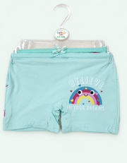Girls’ Aqua Rainbow Boxer Briefs - 2 Pieces, view 1