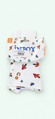 Boys’ White Rocket-Print Boxer Briefs, view 2