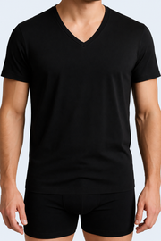 7-pack premium cotton V-neck half-sleeve undershirts bundle