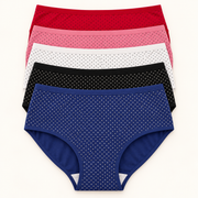 Polka-Dot Terry Slips, all five color options. Sold individually.