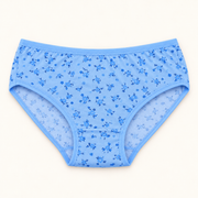 Light Blue printed terry slips. One piece.