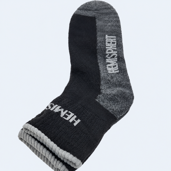 Men - Dark Mid-Length Sports Cotton Socks - 1 Pair - جوارب رياضية