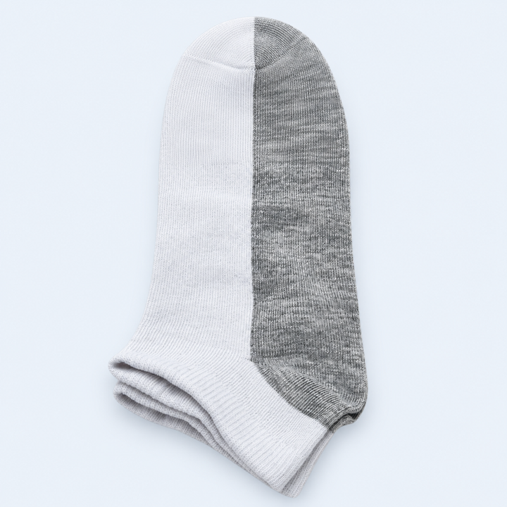 Men - White Ankle-Length Sports Cotton Socks - 1 Pair - جوارب رياضية
