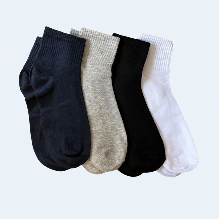 Men - Mid-Length Light (خفيف) Cotton Socks - Pack of 3 Pairs - عبوة تحتوي على 3 أزواج
