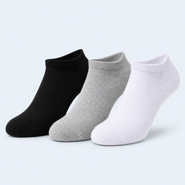 Men - Ankle Premium (عالي الجودة) Cotton Socks - Pack of 3 Pairs - عبوة تحتوي على 3 أزواج