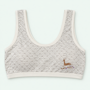 deer-dotted-crop-top gray-marl