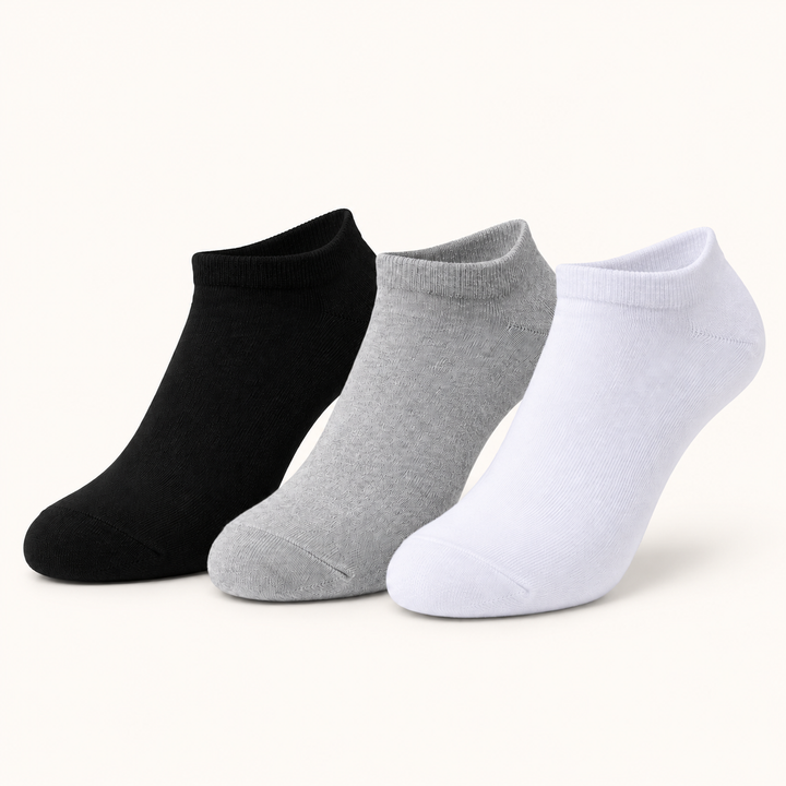 Women - Ankle Premium (عالي الجودة) Cotton Socks - Pack of 3 Pairs - عبوة تحتوي على 3 أزواج