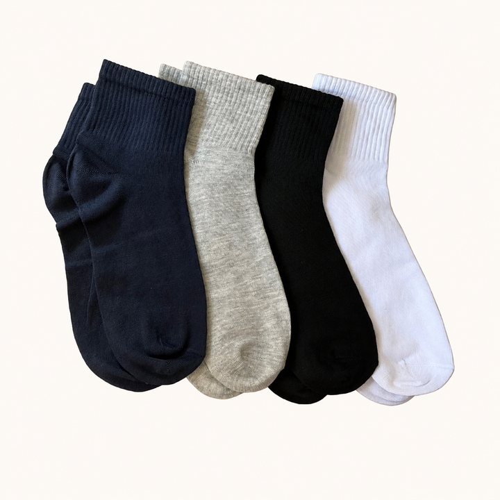 Women - Mid-Length Light (خفيف) Cotton Socks - Pack of 3 Pairs - عبوة تحتوي على 3 أزواج