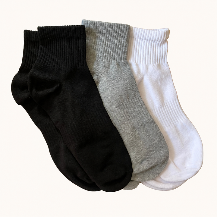 Women - Mid-Length Premium (عالي الجودة) Cotton Socks - Pack of 3 Pairs - عبوة تحتوي على 3 أزواج